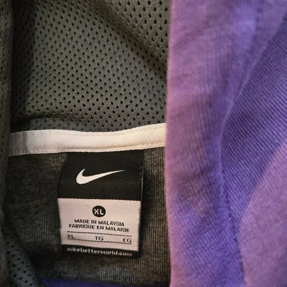 Nike TCU Horned Frogs Hoodie Sweatshirt Purple Zipper Pocket Vintage XL - Picture 3 of 5